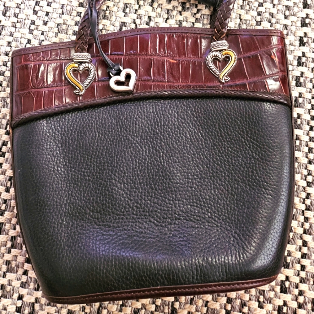 BRIGHTON Vintage Leather Bucket Bag